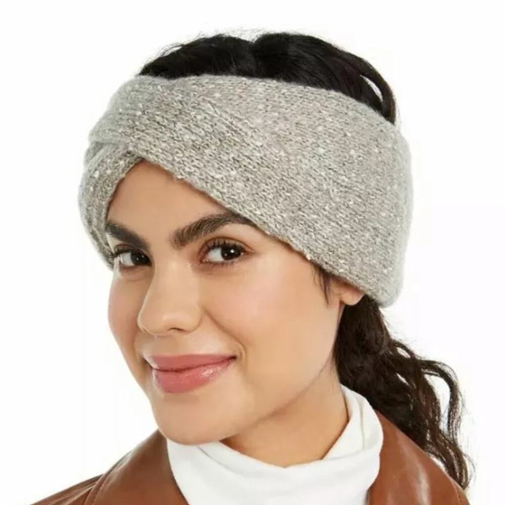 DKNY NEW Fleece Lined Ivory Thick Warm Headband